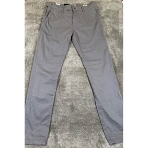 Mavi Johnny Slim Leg Pants Mens 34x34 Light Grey Chino Trousers New With Tags